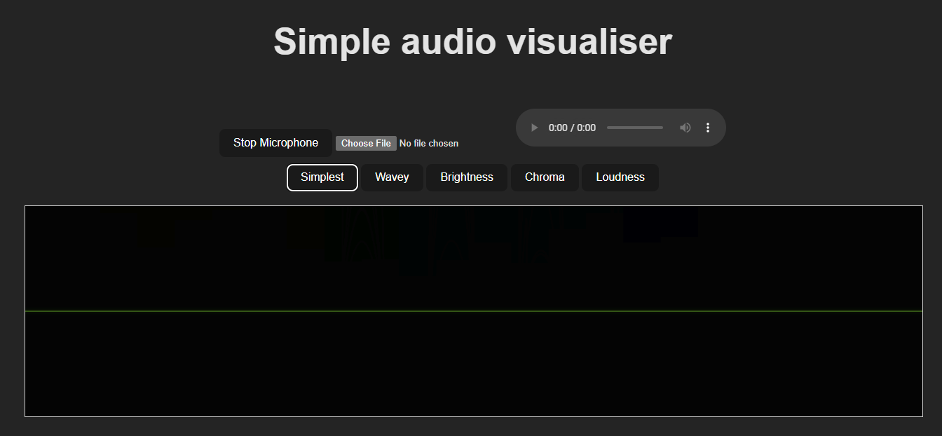 Simple Audio Visualiser